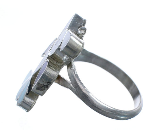 Thunderbird Zuni Multicolor And Sterling Silver Ring Size 8-1/4 AX122505